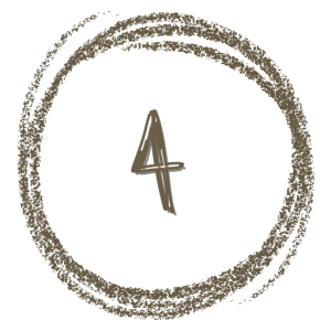A scribbled pencil circle surrounding the number 4.